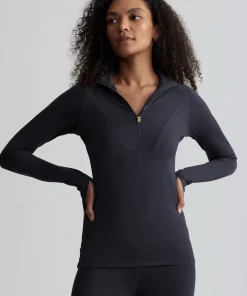 Varley Always Warm Base Layer Half Zip - Black Marl