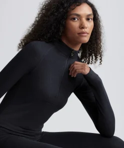 Varley Always Warm Base Layer Half Zip - Black Marl