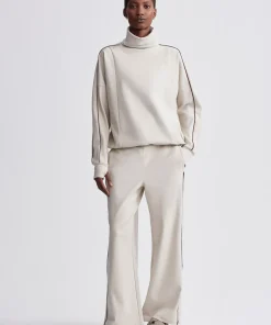 Varley Ariana High Neck Midlayer - Cement Marl/Bitter Chocolate