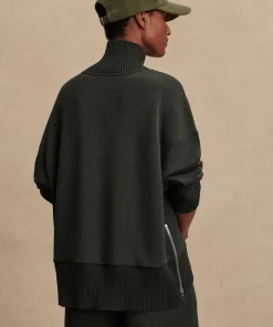 Varley Barker High Neck Sweat - Olive Marl