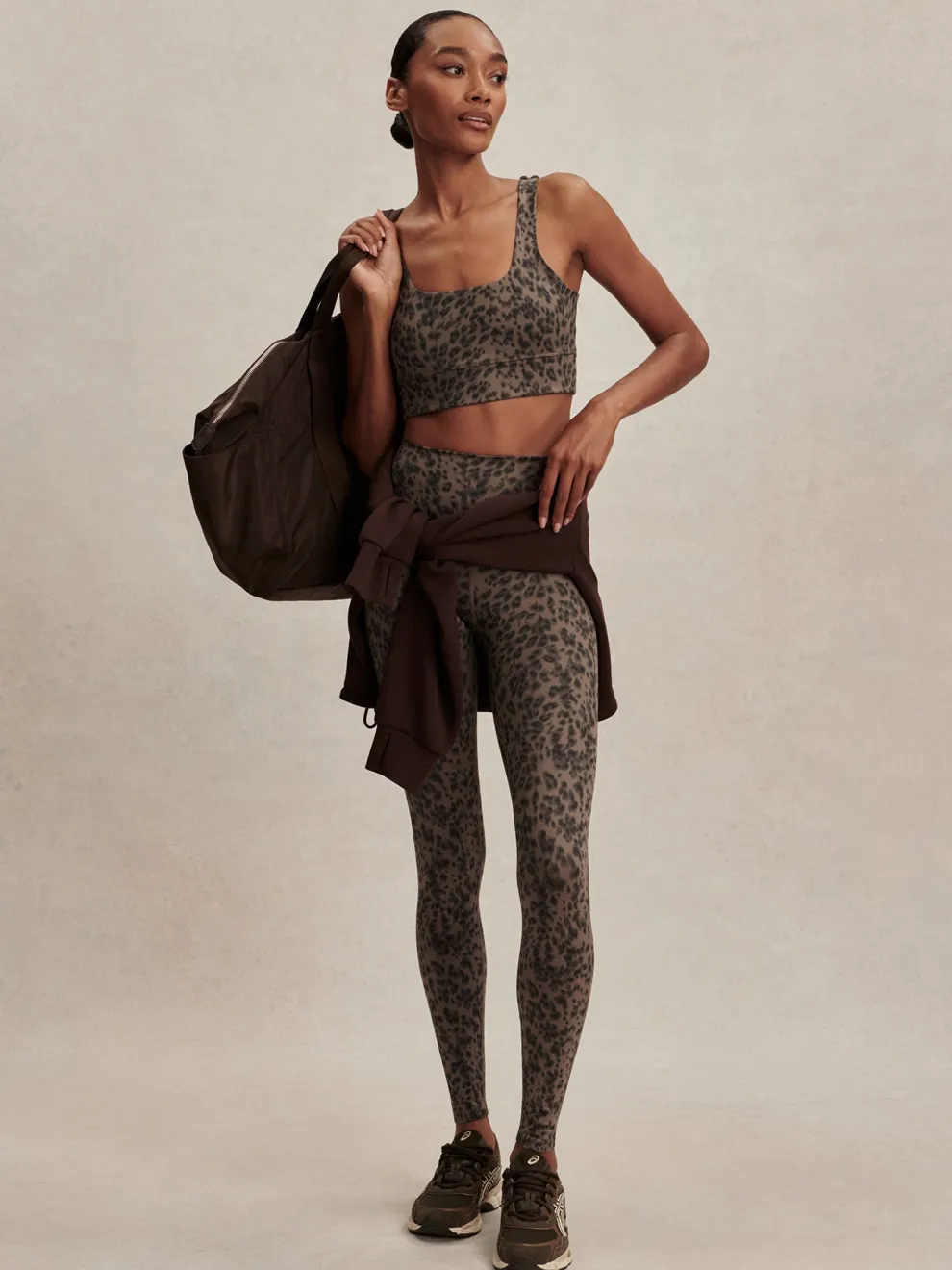 Varley Freesoft Cori Bra - Brown Contrast Cheetah