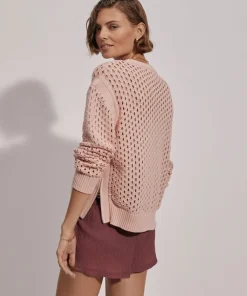 Varley Hains Knit Crew - Rose Smoke