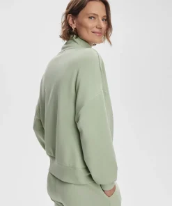 Varley Hawley Half Zip Sweat - Snow Sage