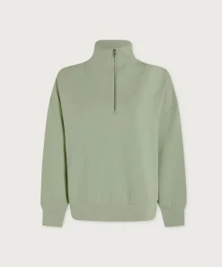 Varley Hawley Half Zip Sweat - Snow Sage