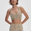 Varley Move Selma Bra - Almond Abstract Leopard
