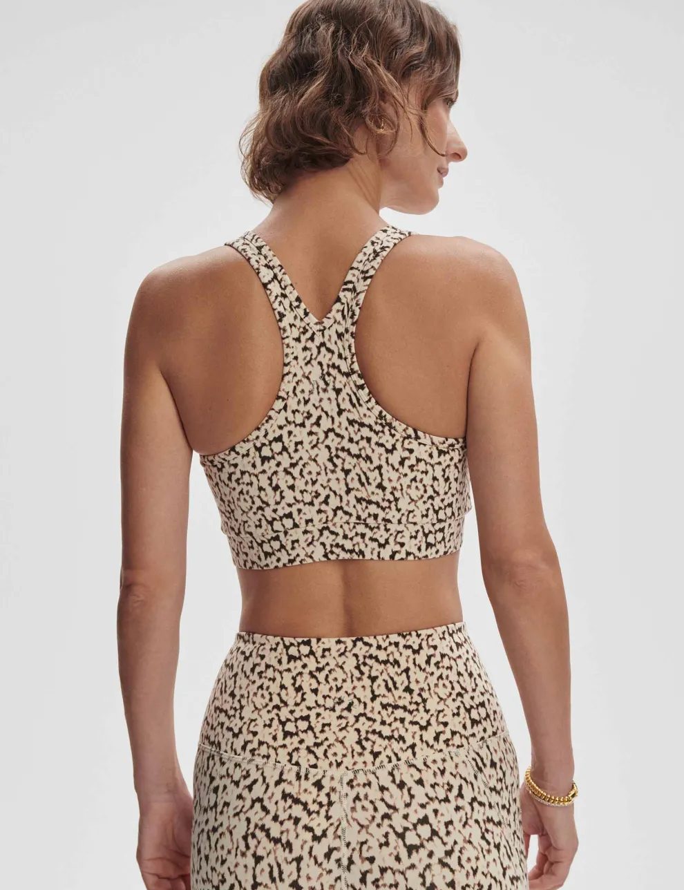 Varley Move Selma Bra - Almond Abstract Leopard