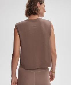 Varley Page Seamless Crop Tank - Deep Taupe