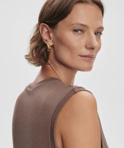 Varley Page Seamless Crop Tank - Deep Taupe