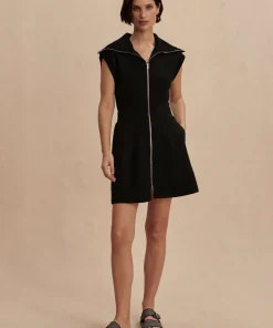 Varley Rebecca Zip Through Dress - Black