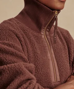 Varley Roselle Half Zip Fleece - Deep Mahogany