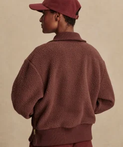 Varley Roselle Half Zip Fleece - Deep Mahogany