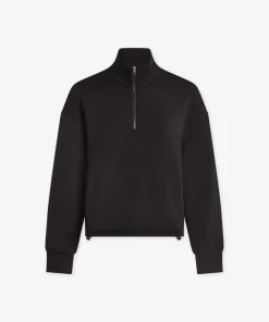 Varley Sian Cropped Half Zip Midlayer - Black