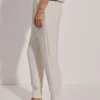 Varley The Slim Cuff Pant 25 - Ivory Marl