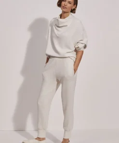 Varley The Slim Cuff Pant 25 - Ivory Marl