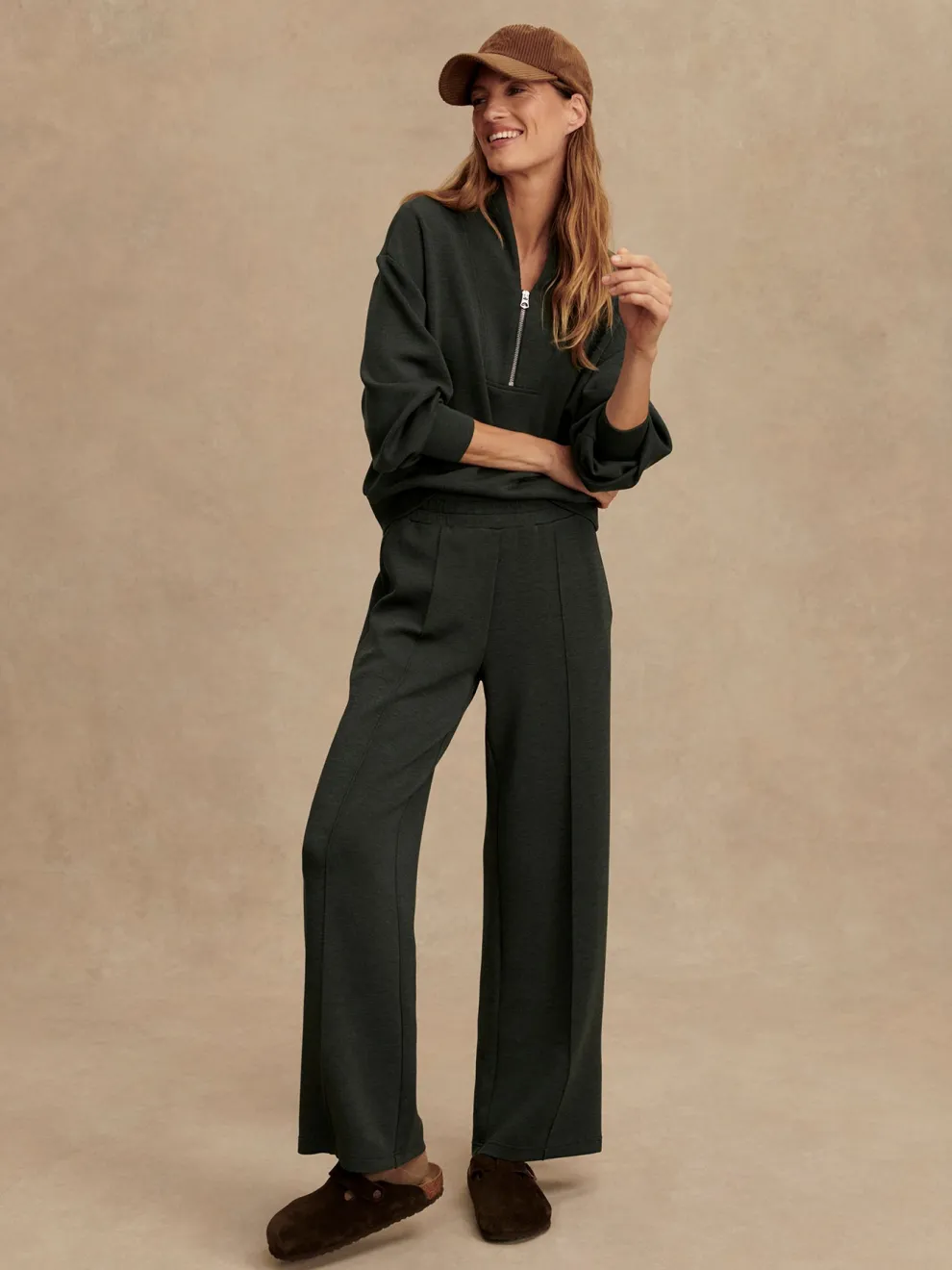 Varley The Wide Leg Pant 30 - Olive Marl