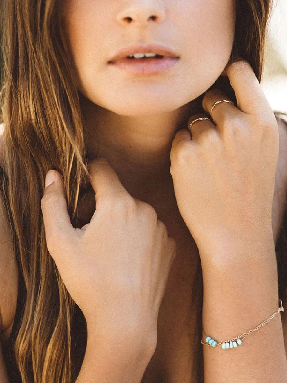 Wanderlust Gold & Silk Turquoise Beaded Bracelet