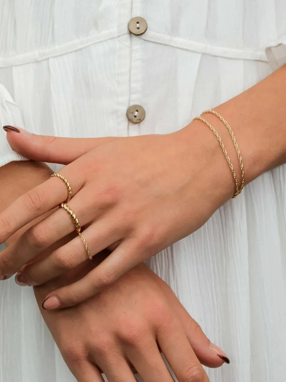 Wanderlust Life Coraline Gold Chain Bracelet