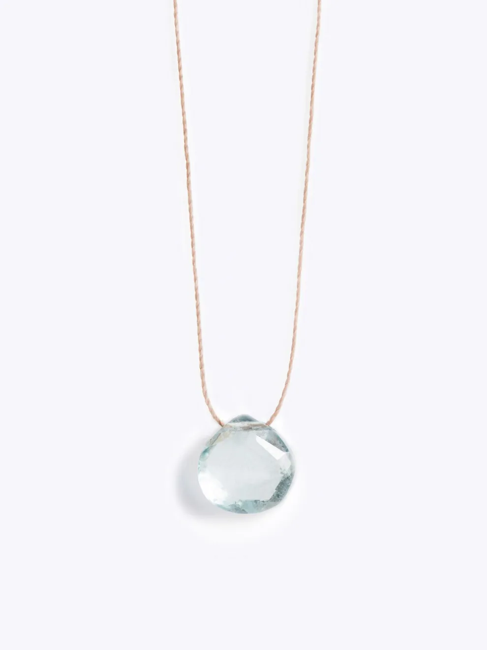Wanderlust Life Fine Cord Necklace - Aquamarine