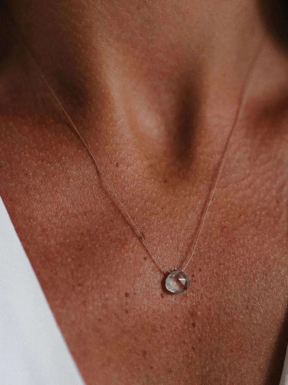 Wanderlust Life Fine Cord Necklace - Aquamarine