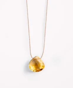 Wanderlust Life Fine Cord Necklace - Citrine