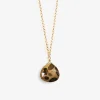 Wanderlust Life Gold Chain Pendant Necklace - Leopard Jasper