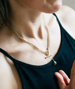 Wanderlust Life Gold Chain Pendant Necklace - Leopard Jasper