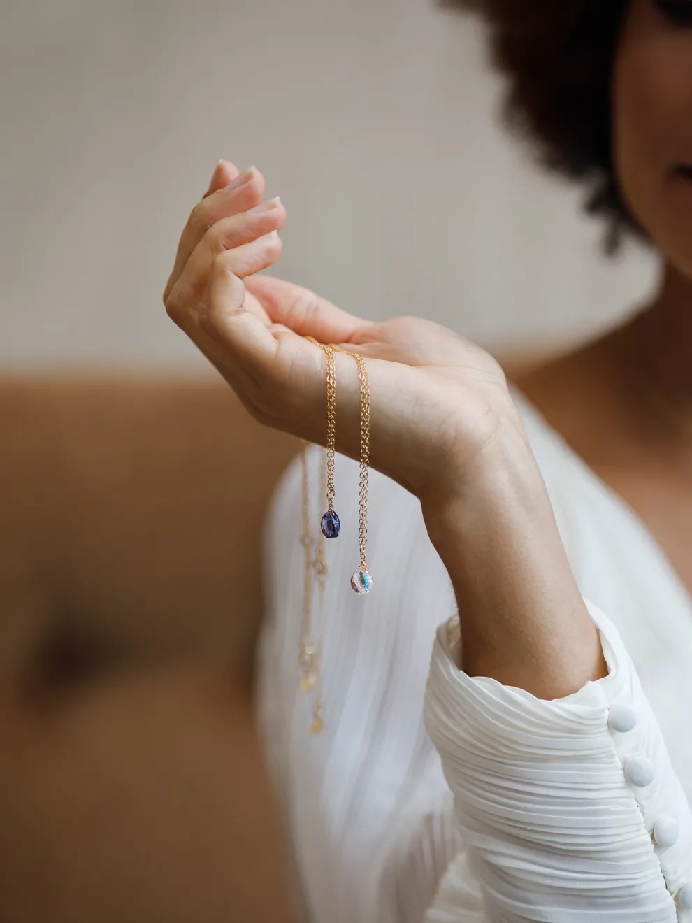 Wanderlust Life Gold Chain Pendant Necklace - Alexandrite Quartz