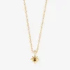 Wanderlust Life Gold Chain Pendant Necklace - White Topaz Capella
