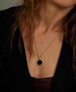 Wanderlust Life Gold Chain Pendant Necklace - White Topaz Capella