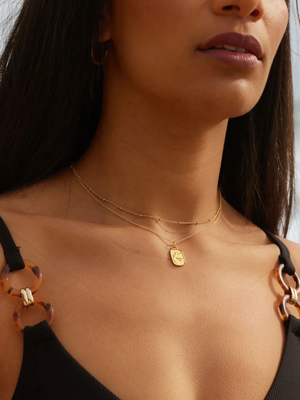 Wanderlust Life Gold Chain Pendant Necklace - Aeris