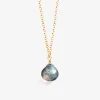 Wanderlust Life Gold Chain Pendant Necklace - Labradorite