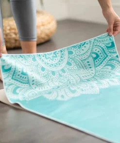 Yoga Design Lab Yoga Mat Towel - Mandala Turquoise