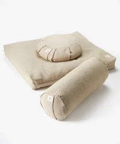 Yogamatters Hemp Buckwheat Zafu Meditation Cushion - Natural