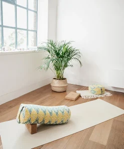 Yogamatters Ikat Round Buckwheat Bolster – Yellow