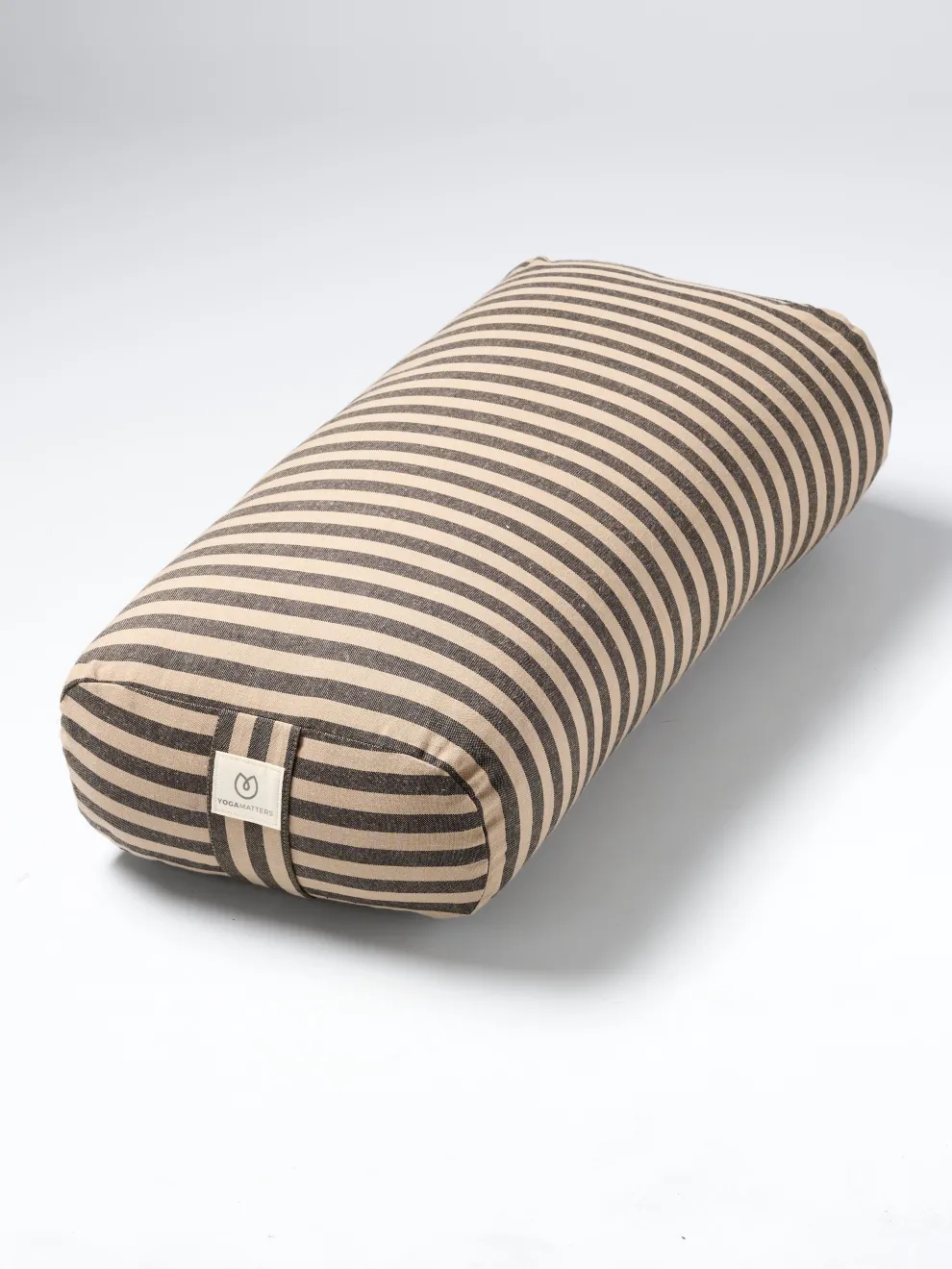 Yogamatters Rectangular Bolster - Charcoal & Taupe Stripe
