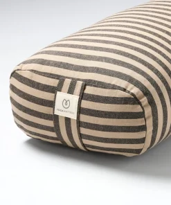 Yogamatters Rectangular Bolster - Charcoal & Taupe Stripe